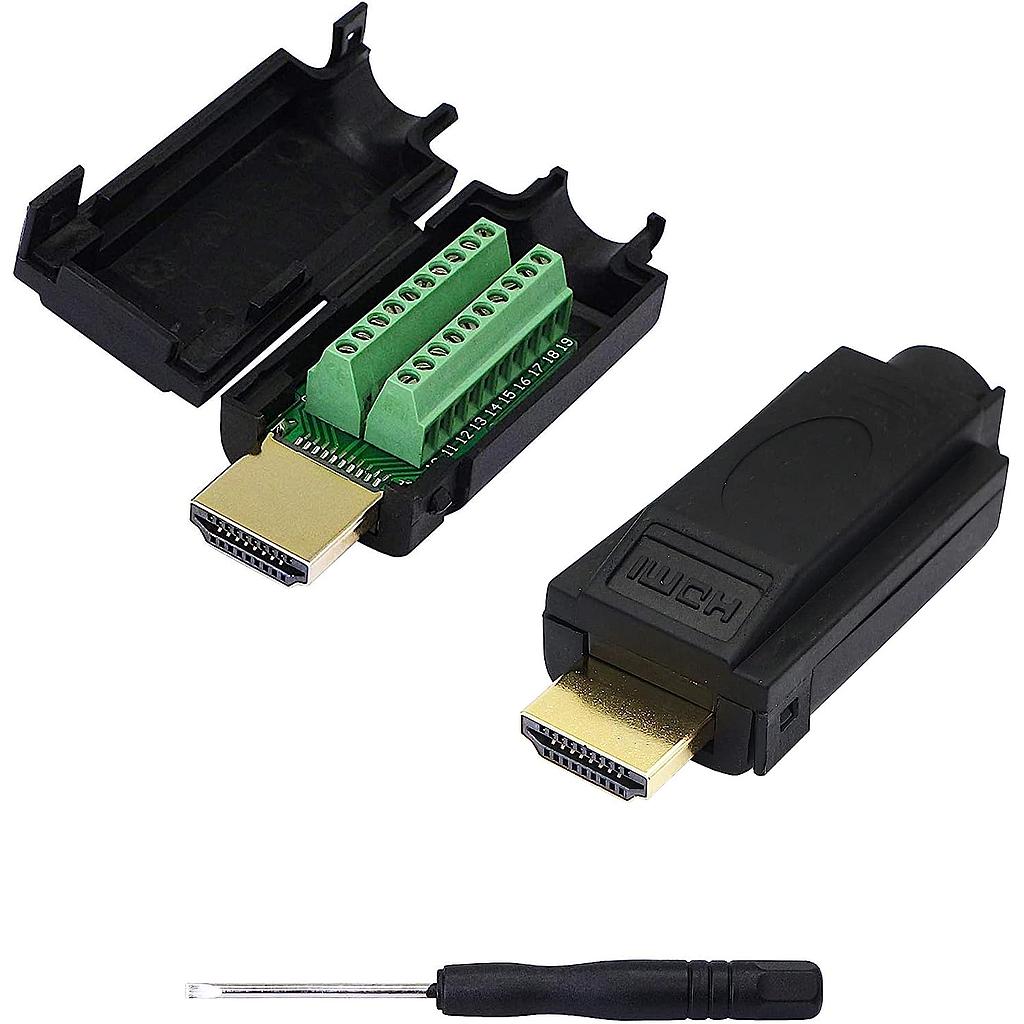 CONECTOR HDMI PARA ENTORNILLAR PLASTICO