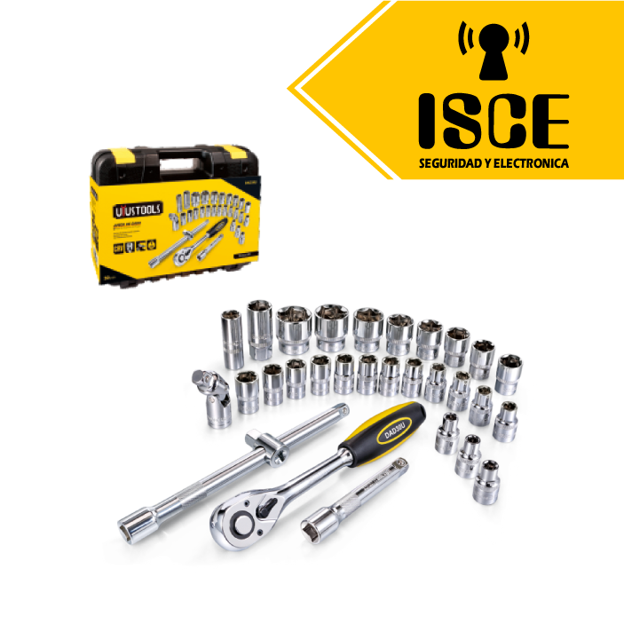 UYUSTOOLS JUEGO DE DADO 30PCS DR 1/2"