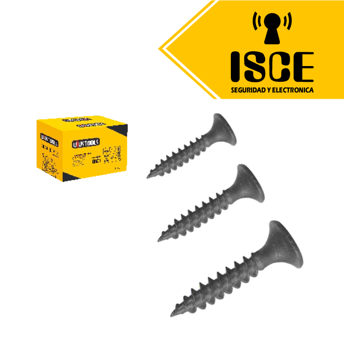 UYUSTOOLS TORNILLO FOSFATADO NEGRO P/DRY-WALL PUNTA FINA 6X3/4"
