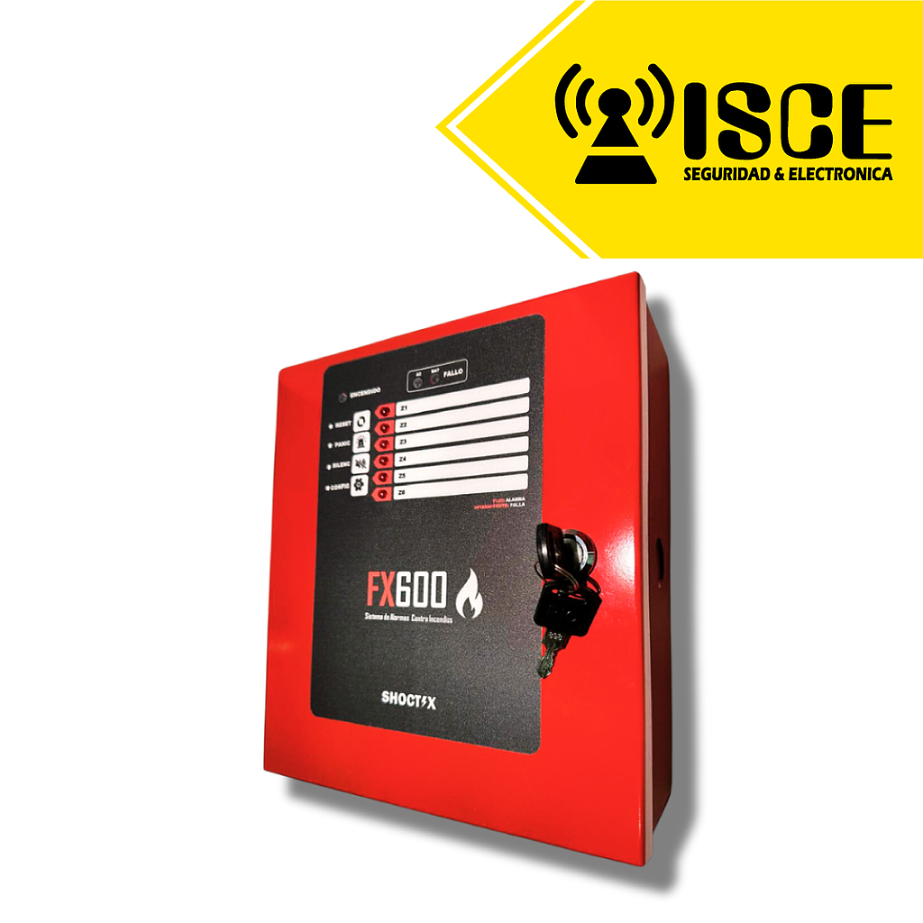 SHOCTIK PANEL DE INCENDIO CONVENCIONAL METALICO DE 6Z 4 Y 2 HILOS