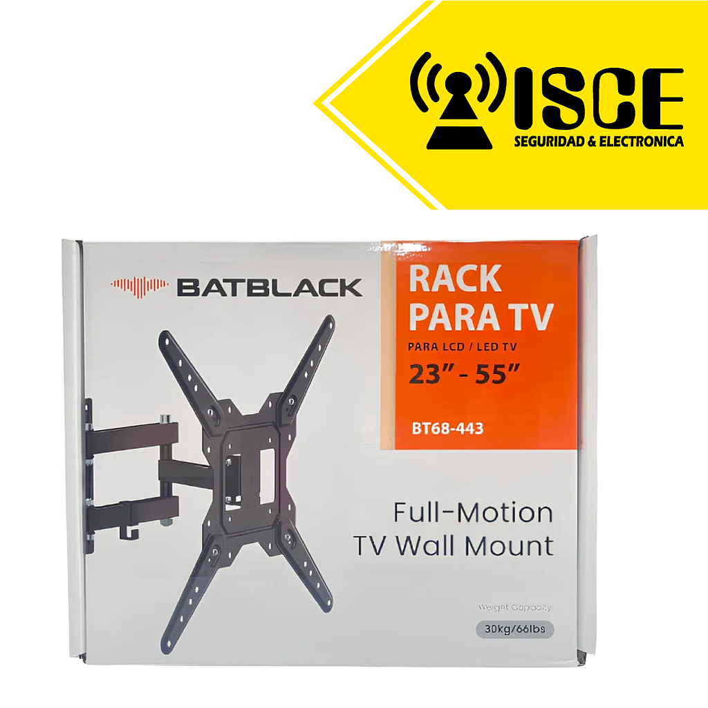 BATBLACK RACK PARA TV 23-65" HASTA 30KG