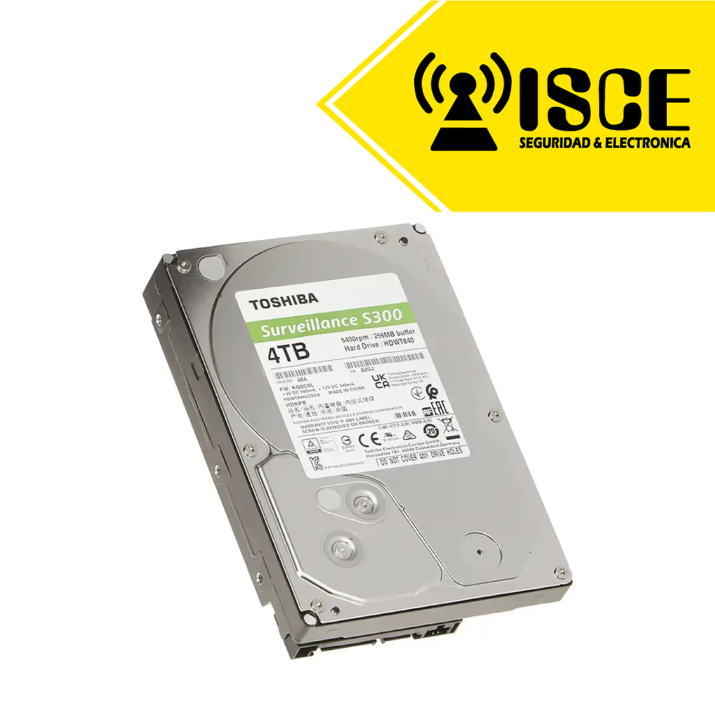 TOSHIBA DISCO DURO HD S300 4TB SURVILLANCE