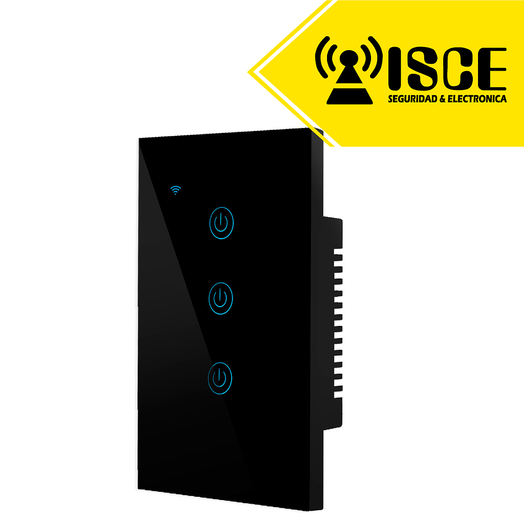 CONMUTADOR INTELIGENTE WIFI 3G N/N + L 100–240VAC 50/60Hz 600WX3 COLOR NEGRO