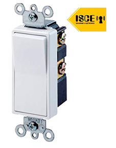 LEVITON INTERRUPTOR BIPOLAR SIMPLE DECORA D/4 CONMUTACION 15A L/T 250V BLANCO