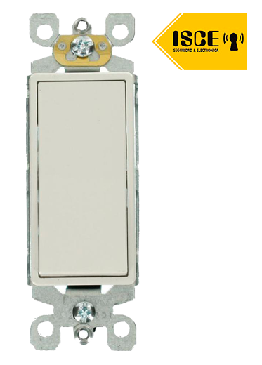 LEVITON INTERRUPTOR UNIPOLAR SIMPLE DECORA 15A L/T 250V BLANCO
