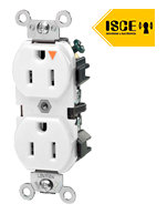 LEVITON TOMA DOBLE EMPOTRABLE G/INDUSTRIAL TIERRA AISLADA 2X15A L/T 125V BLANCO