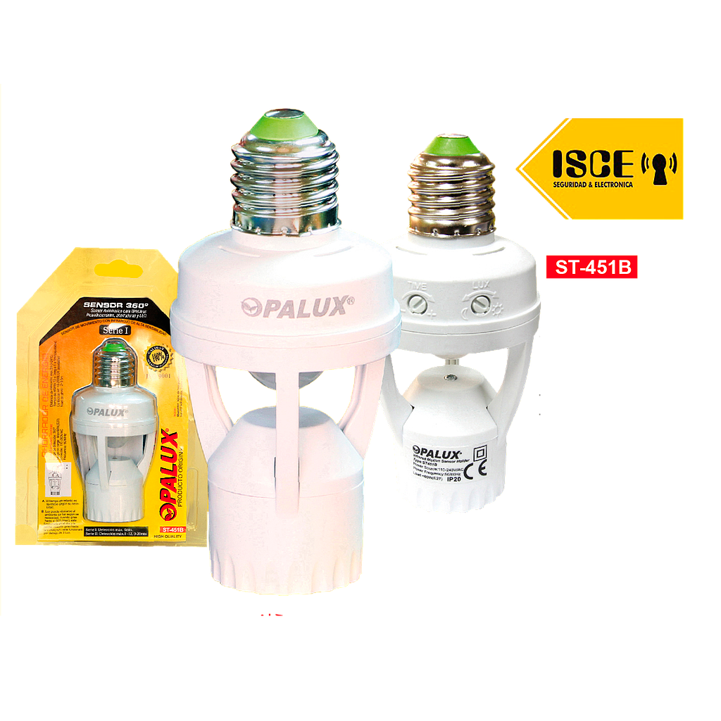 OPALUX SENSOR DE MOV. 360" ROSCA E27 220-240VAC