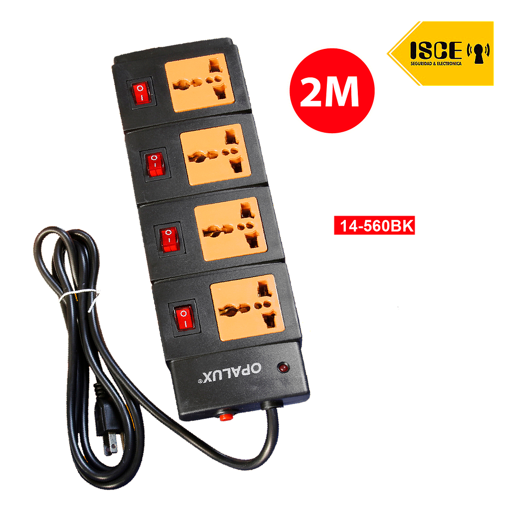 OPALUX SUPRESOR DE PICO 4 TOMAS MULTIPLES C/INTERRUPTOR