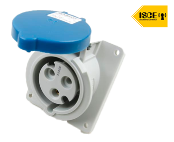 MENNEKES TOMA EMPOTRABLE 32AMP 2P+T 250V AZUL 6H IP44