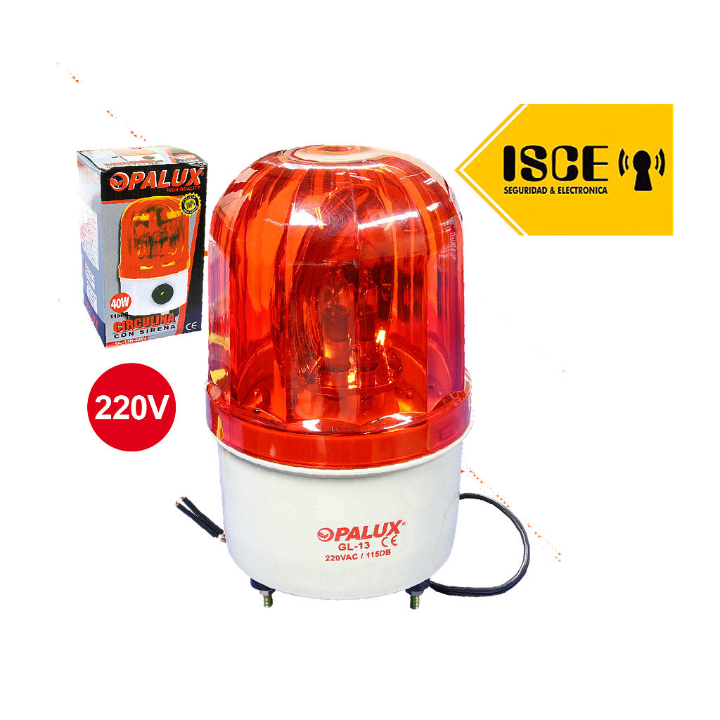 OPALUX CIRCULINA 220VAC 115DB INDUSTRIAL COLOR