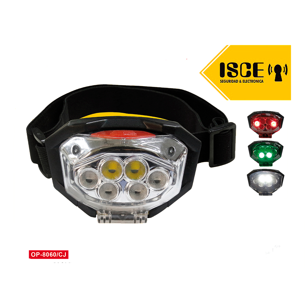 OPALUX LINTERNA FRONTAL 5W LED 300LM 3 COLORES 4.5VDC