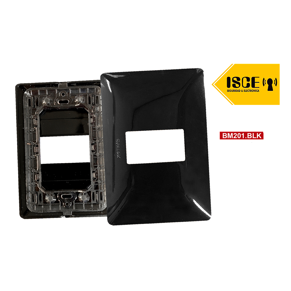 OPALUX PLACA SIMPLE CON SOPORTE COLOR NEGRO MASTER