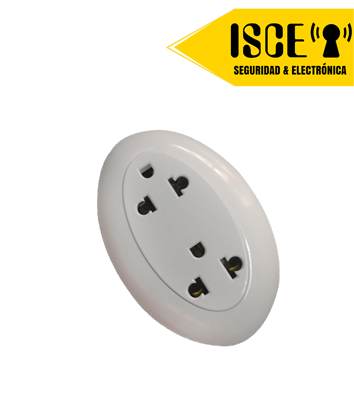 OPALUX TOMA VISIBLE DOBLE UNIVERSAL C/L TIERRA VT 15A