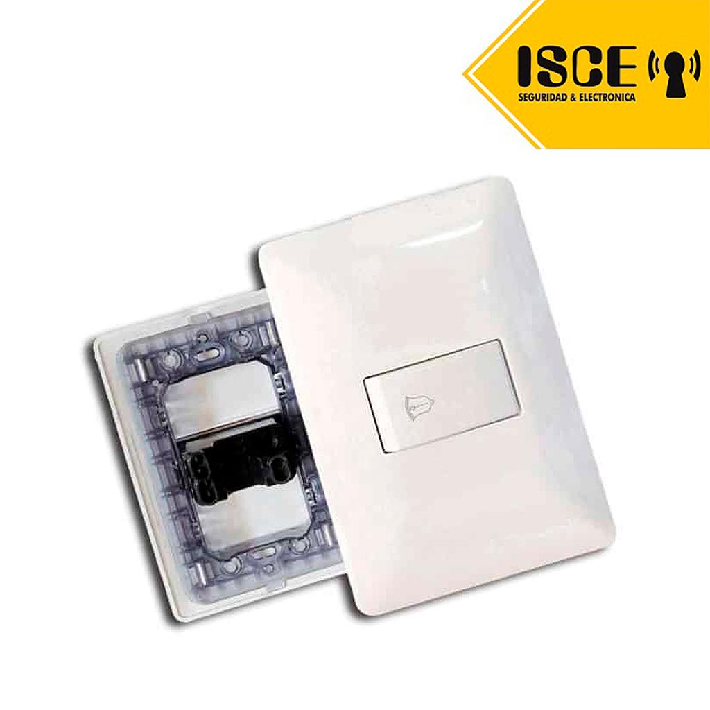 OPALUX PULSADOR UNIPOLAR NA 10A 250V P/TIMBRE PARA EMPOTRAR