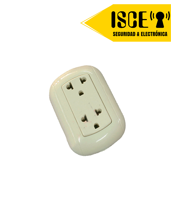 OPALUX TOMACORRIENTE UNIVERSAL DOBLE BLANCO  CON LINEA A TIERRA 2P +T 15A