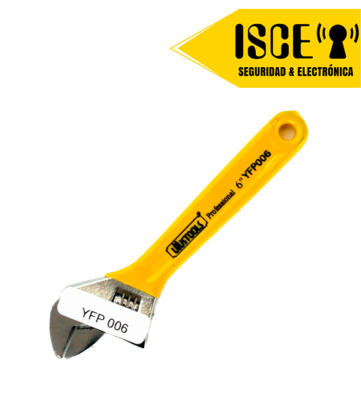 UYUSTOOLS LLAVE FRANCESA M/PLAST 6" AMARILLO