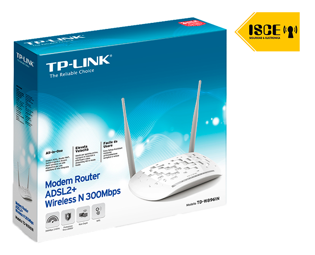 TP-LINK MODEM ROUTER ADSL2 4 PUERTOS LAN WIFI 300M