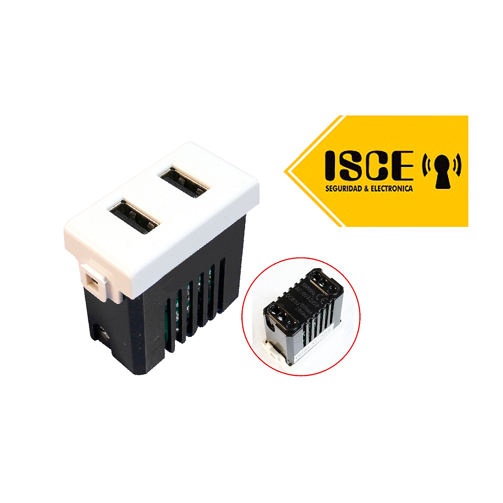 OPALUX DADO USB DOBLE 5.1V 1A/2.1A MASTER 400