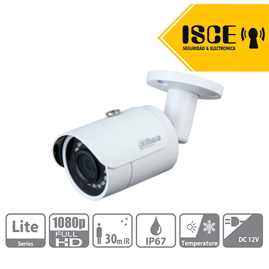 DAHUA DH-HAC-HFW1200SN-0360B-S4 HDCVI TUBO METAL 2MP IR30 IP67