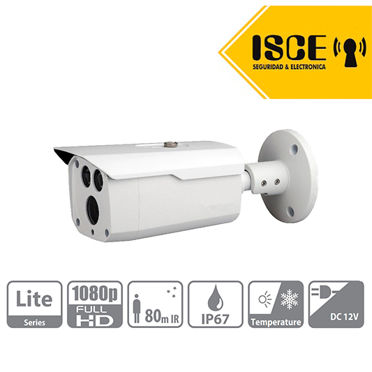DAHUA DH-HAC-HFW1200DN-0360B-S4 HDCVI TUBO METAL 2MP IR80 IP67