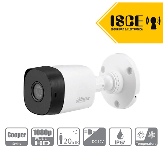 DAHUA DH-HAC-B1A21N-0280B HDCVI TUBO 2MP IR20 IP67