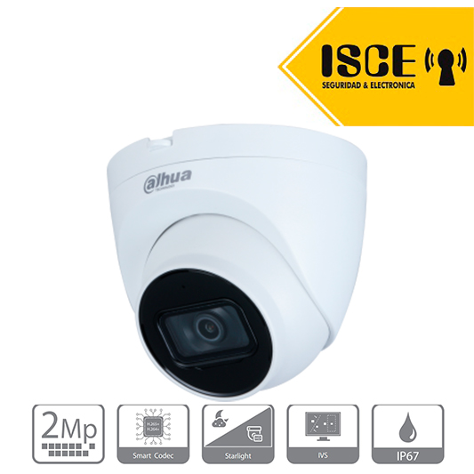 DAHUA DH-IPC-HDW2230TN-AS-S2 IP DOMO STARLIGHT 2MP IR30 IP67