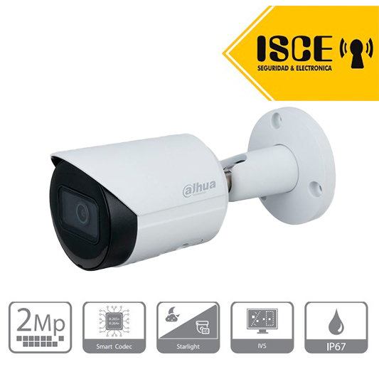 DAHUA DH-IPC-HFW2230SN-S-S2 IP TUBO 2MP IR30 H.265+ STARLIGHT IP67