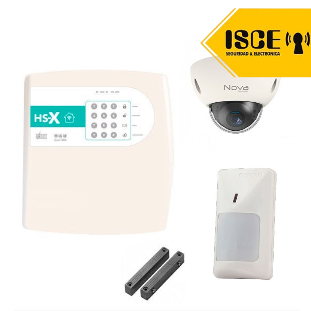 HAGROY KIT ALARMA RESIDENCIAL X CABLE + CAMARA IP 2MP