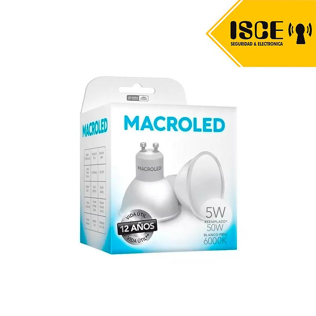 MACROLED DICROICO LED ECO 5W AC185-260V LUZ FRIA 6000K 120°