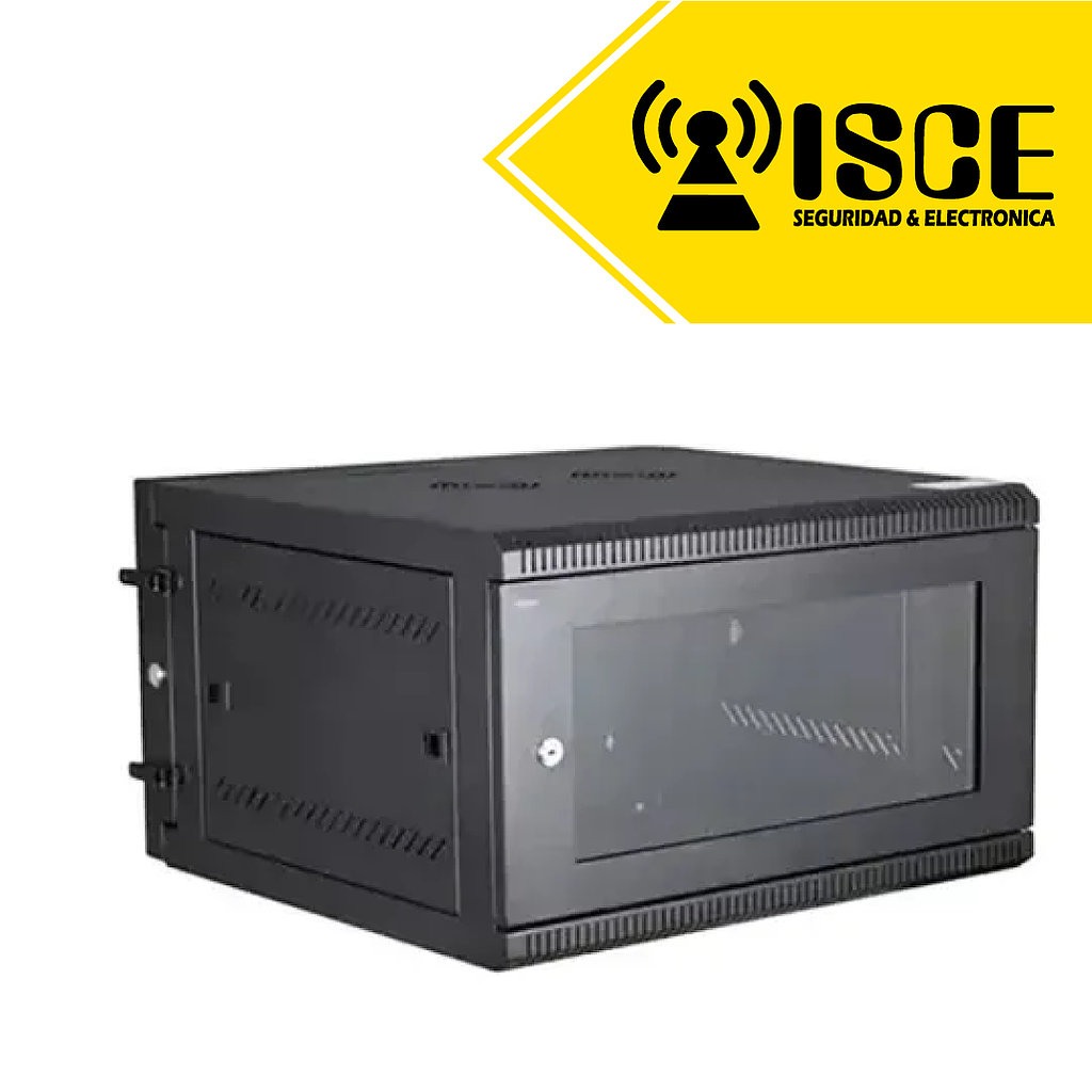ZKTECO GABINETE DE 6RU CON PUERTA DE VIDRIO 30X53X40 ALTO/ANCHO/PROF