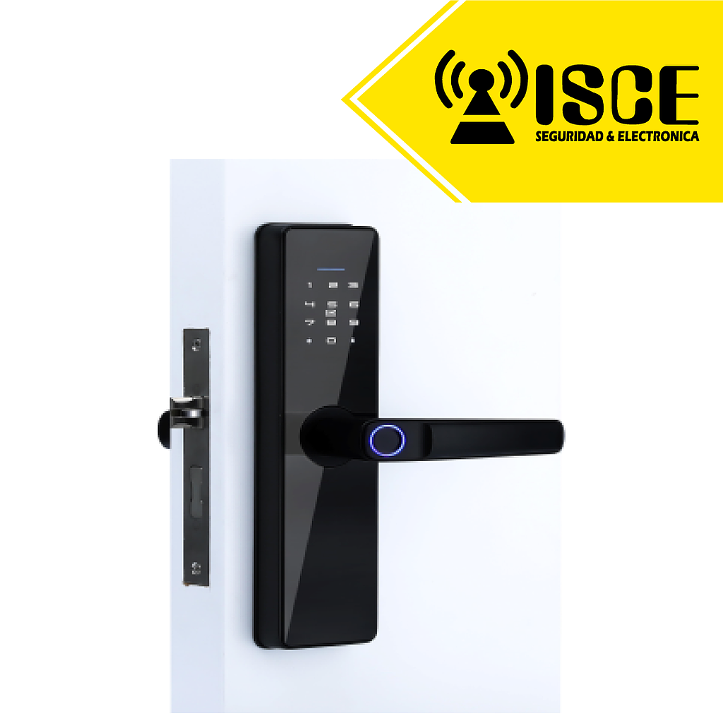 CERRADURA INTELIGENTE PARA PUERTA 4AA 100 HUELLAS 100 TARJETAS 300 PASSWORD