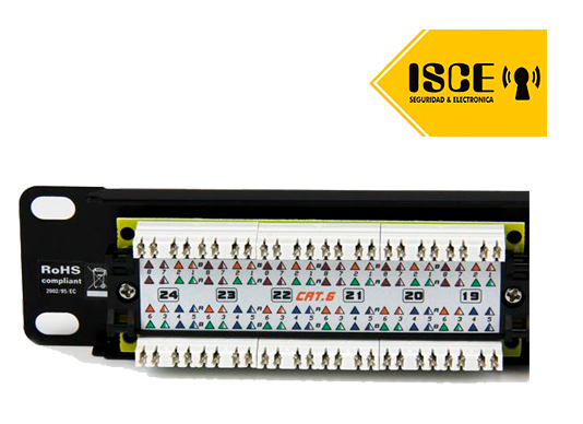 AMP/COMMSCOPE PLACA PATCH PANEL MODULAR ANGULADA 24 PTO VACIA CAT 5e/6