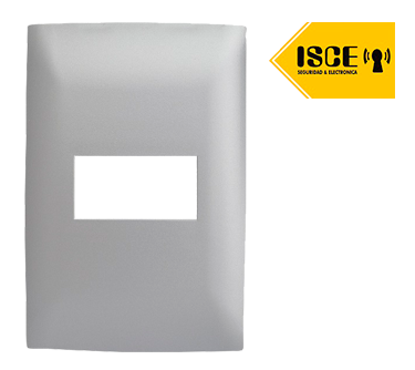 LEVITON PLACA SIMPLE 1 MÓDULO CIEN ALUMINIO
