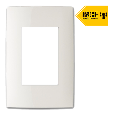 LEVITON PLACA SIMPLE 3 MODULOS CIEN MARFIL