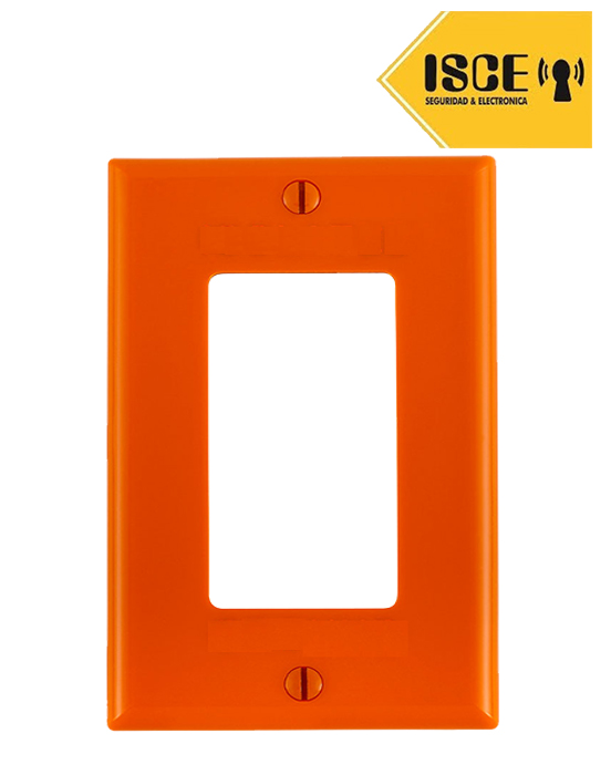 LEVITON PLACA SIMPLE DECORA NYLON ANARANJADO