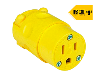 LEVITON TOMA AEREO 15A 125V L/T PVC AMARILLO 