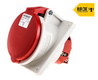 MENNEKES TOMA EMPOTRABLE 32AMP 2P+T 415V ROJO 9H IP44