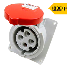 MENNEKES TOMA EMPOTRABLE 32AMP 3P+T 415V ROJO 6H IP67