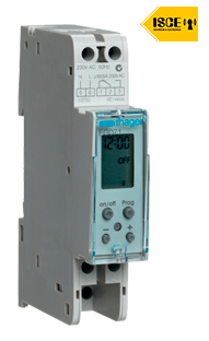 HAGER INTERRUPTOR HORARIO DIGITAL 20 MANIOBRAS 16 AMP 1 MOD 1VIA 1 CONM