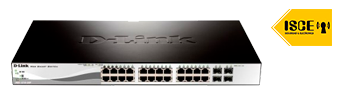 D-LINK SWITCH WEB SMART DGS-1210-28 24 RJ-45 LAN GbE Y 4 PTOS SFP AUTOVOLTAJE