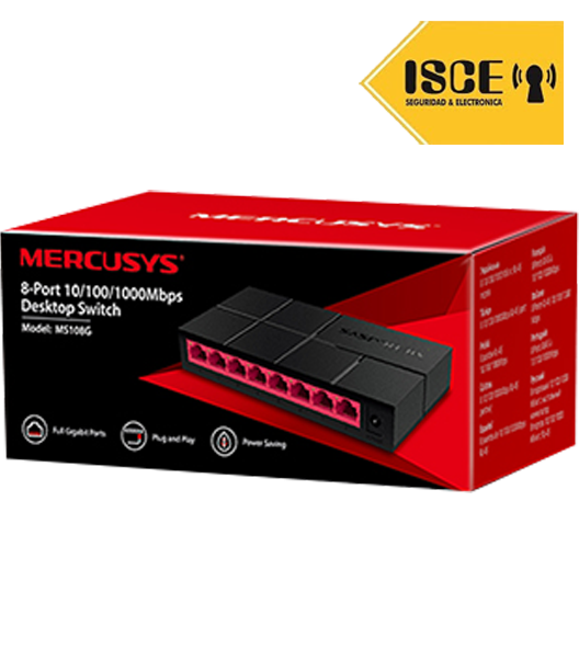 MERCUSYS SWITCH MINI DESKTOP 8 PUERTOS 10/100/1000